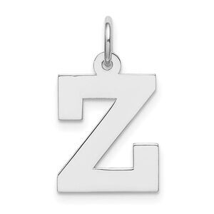 Sterling Silver Amanda Collection Medium Block Style Initial Z Pendant